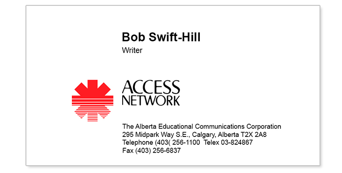 Access Network Business Card